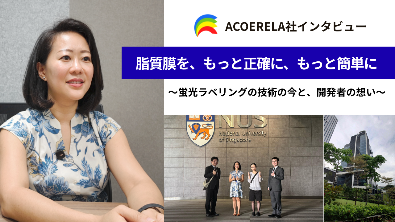 【ACOERELA社インタビュー】脂質膜を、もっと正確に、もっと簡単に～蛍光ラベリングの技術の今と、開発者の想い～